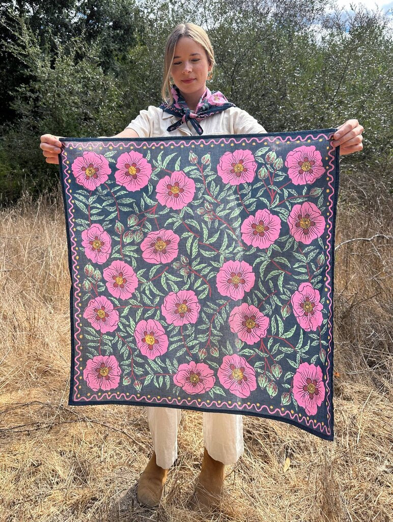 Lili Arnold Studios - Rock Rose Organic Cotton Bandana