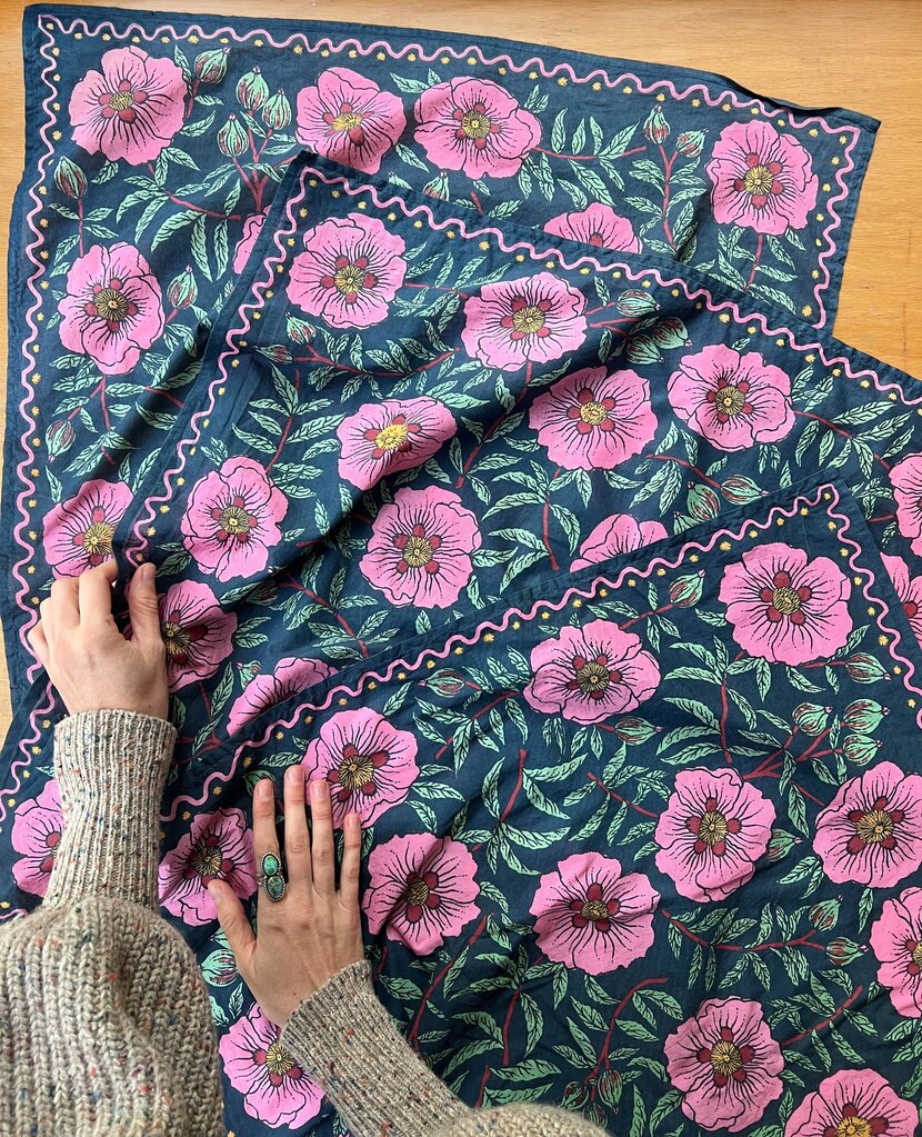 Lili Arnold Studios - Rock Rose Organic Cotton Bandana