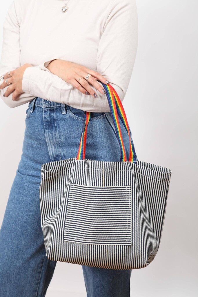 Gravel & Gold - Hickory Stripe Conductor Express Tote