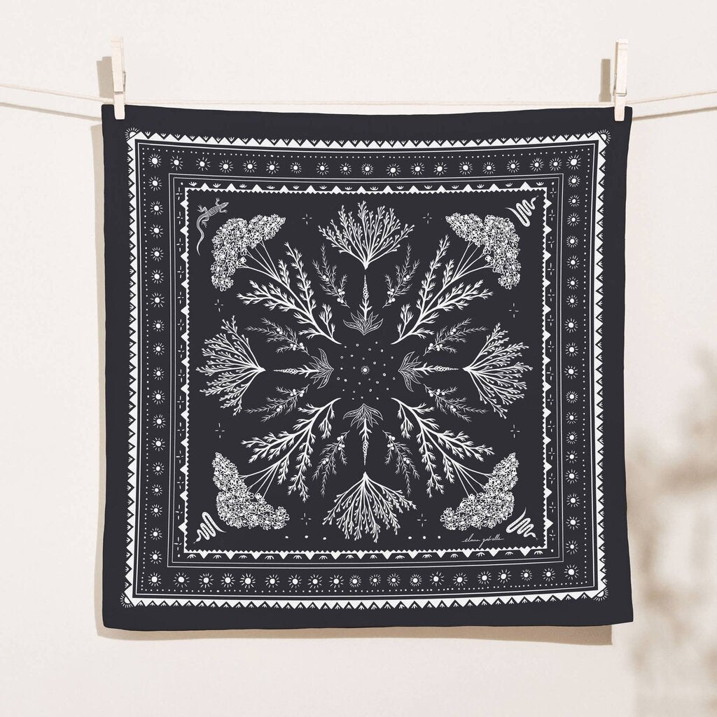 Elana Gabrielle - High Desert Organic Cotton Bandana - Black