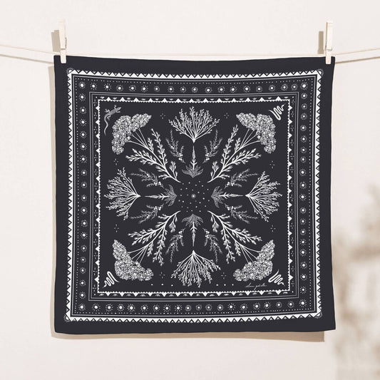 Elana Gabrielle - High Desert Organic Cotton Bandana - Black