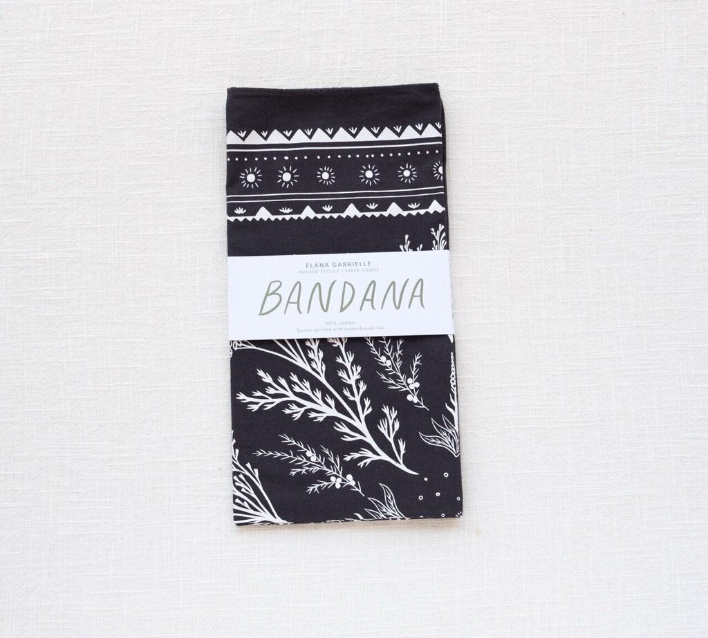 Elana Gabrielle - High Desert Organic Cotton Bandana - Black