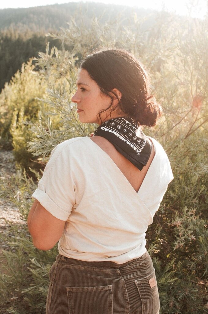 Elana Gabrielle - High Desert Organic Cotton Bandana - Black