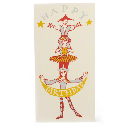Cambridge Imprint Patternmakers - Human Tower Happy Birthday Card