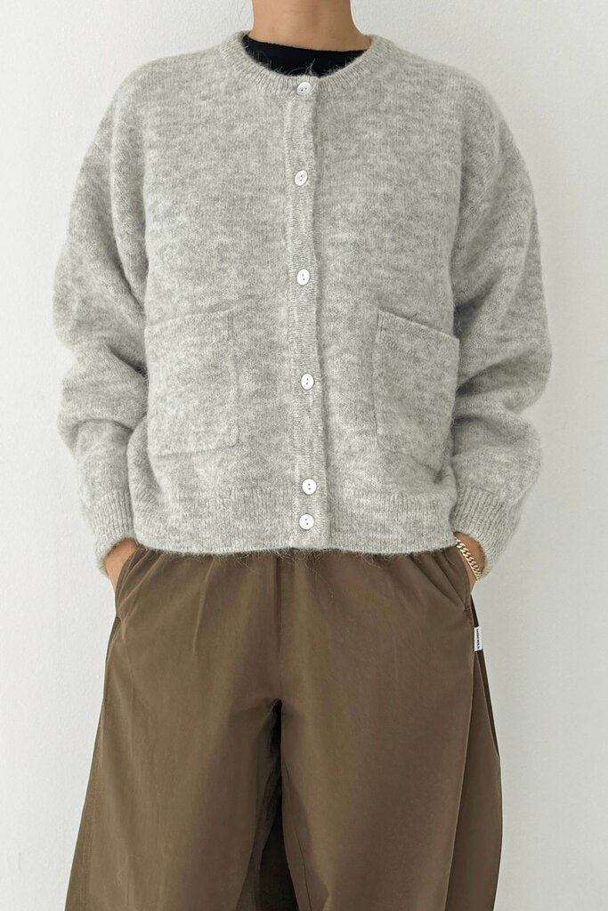 Le Bon Shoppe - Heathered Grey Amelie Alpaca Cardigan - Medium/Large