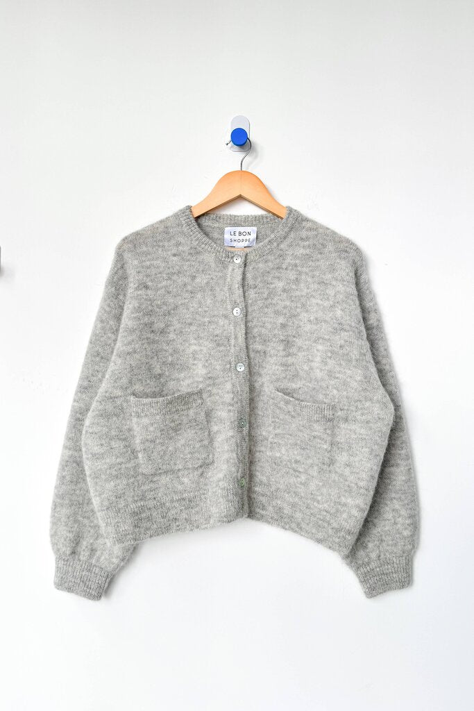 Le Bon Shoppe - Heathered Grey Amelie Alpaca Cardigan - Medium/Large