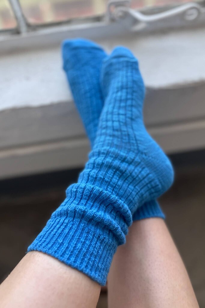 Le Bon Shoppe - Azure Blue Cottage Socks