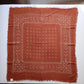 Eco Raw Studio - Plant-dyed Raw Silk Bandana - Terracotta + White