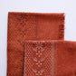 Eco Raw Studio - Plant-dyed Raw Silk Bandana - Terracotta + White
