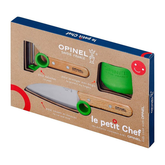 Opinel - Green Le Petit Chef 3-piece Knife Set