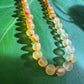 Canyon Leaf - Ombre Raw Baltic Sea Amber Knotted Strand Necklace - Adult 16" (dark clasp)