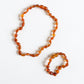 Canyon Leaf - Ombre Raw Baltic Amber Knotted Strand Necklace - Baby