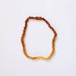 Canyon Leaf - Ombre Raw Baltic Amber Knotted Strand Necklace - Baby