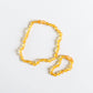 Canyon Leaf - Raw Honey Baltic Amber Knotted Strand Necklace - Baby