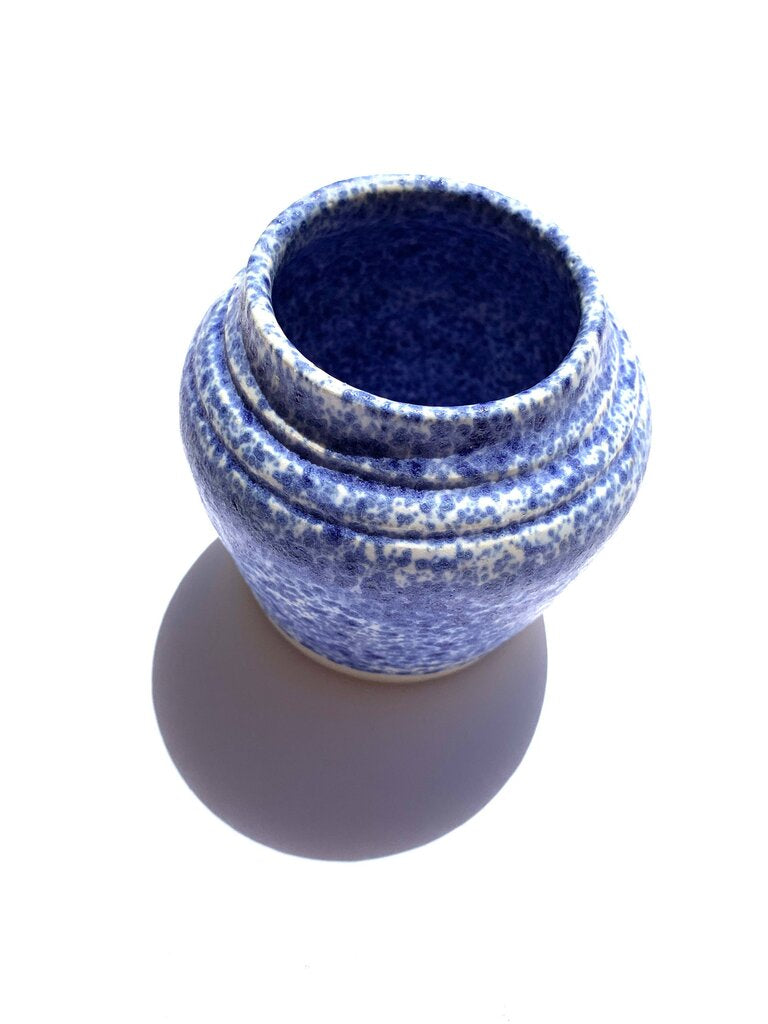 Ninth House Goods - Locally-made Blue Splatterware Vase