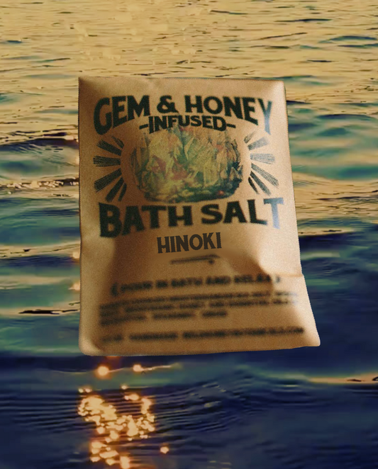 Wild Yonder Studios - Gem & Honey Infused Salt Soak + Scrub - Hinoki Forest