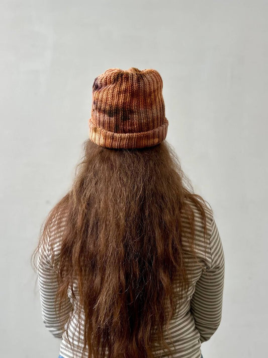Mira Blackman - Ice-dyed Cotton Beanie - Canyon