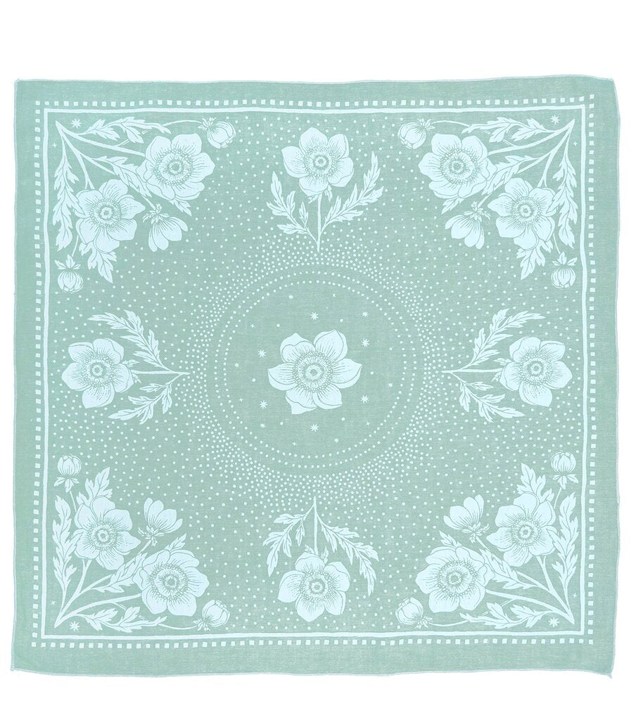 Lili Arnold Studios - Anemone Hemp & Org. Cotton Bandana - Seafoam Chambray
