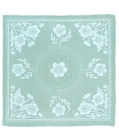 Lili Arnold Studios - Anemone Hemp & Org. Cotton Bandana - Seafoam Chambray