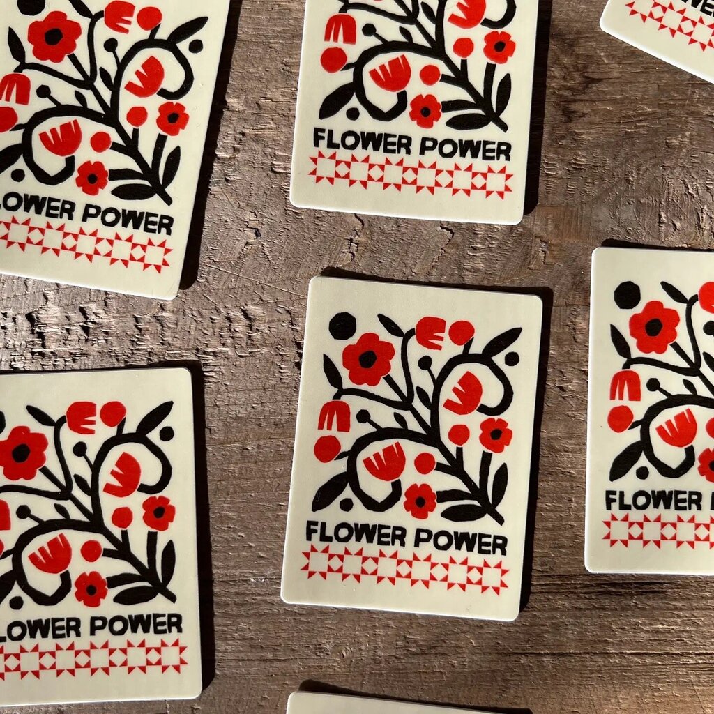 Anisa Makhoul - Local Artist - Flower Power Sticker