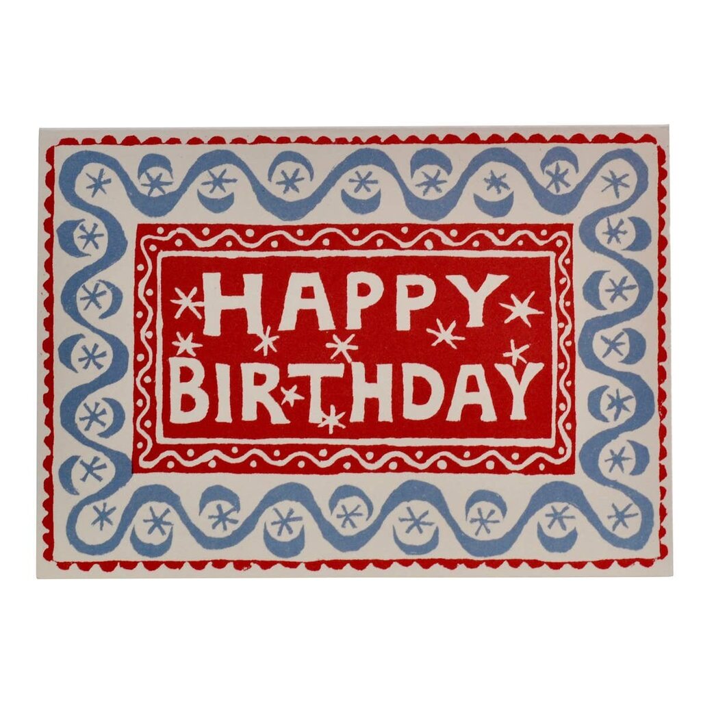 Cambridge Imprint Patternmakers - Happy Birthday Stars and Moonwaves - Greeting Card