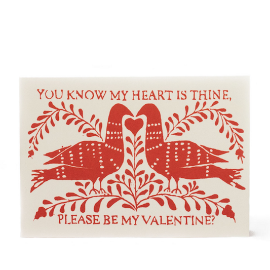 Cambridge Imprint Patternmakers - My Heart is Thine, Valentine - Greeting Card