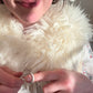 Beija Flor Rituals - Birch Long Shorn Shearling Collar with Poms
