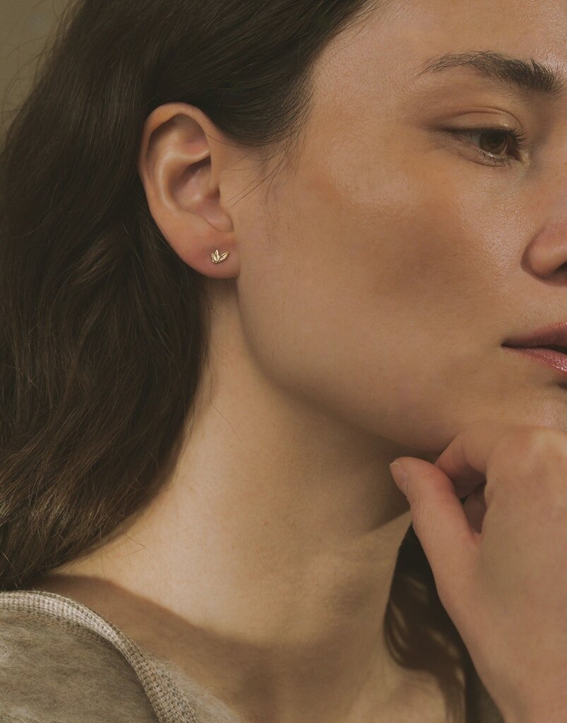Mountainside Jewelry - Ivy 14k Gold Vermeil Stud Earrings