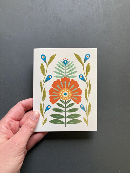 Maren Inga - Rosemaling #5 Greeting Card