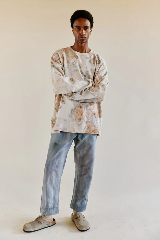 *PREORDER* Riverside Tool & Dye - Mist Ice-dyed Canvas Pants - Small (32")