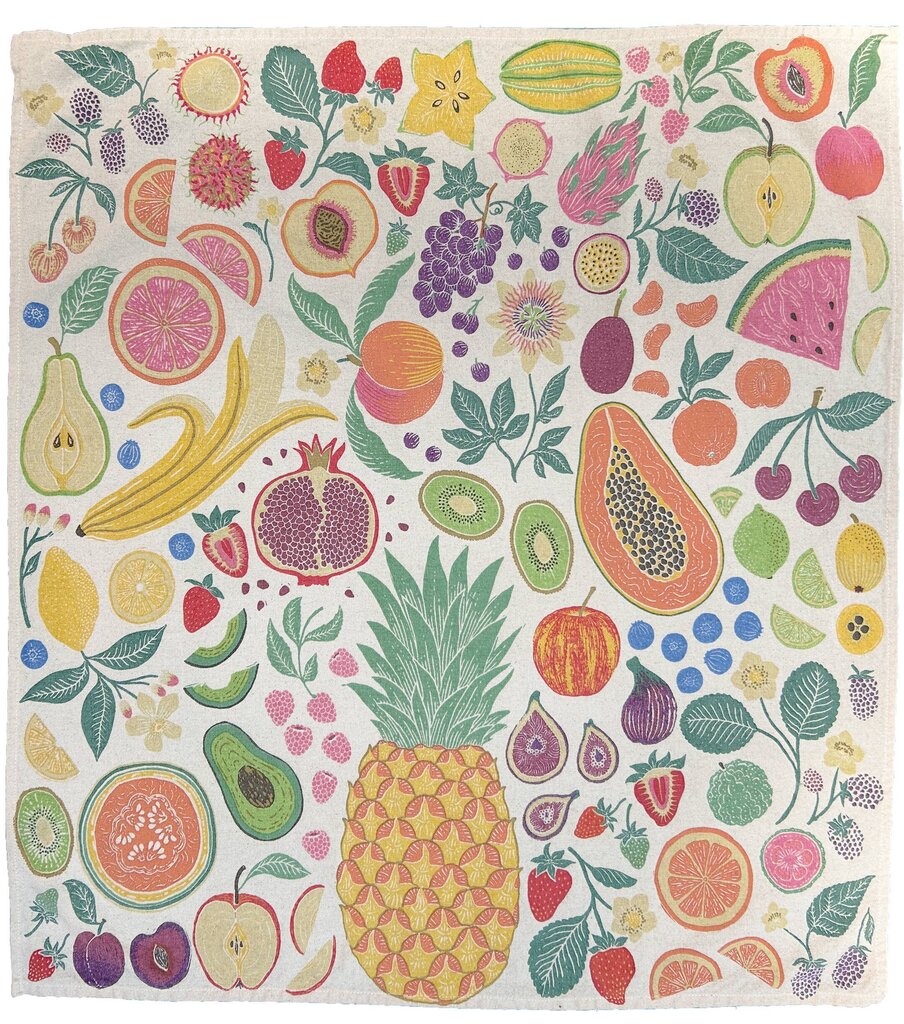 Lili Arnold Studios - Fruit Basket Organic Cotton Tea Towel