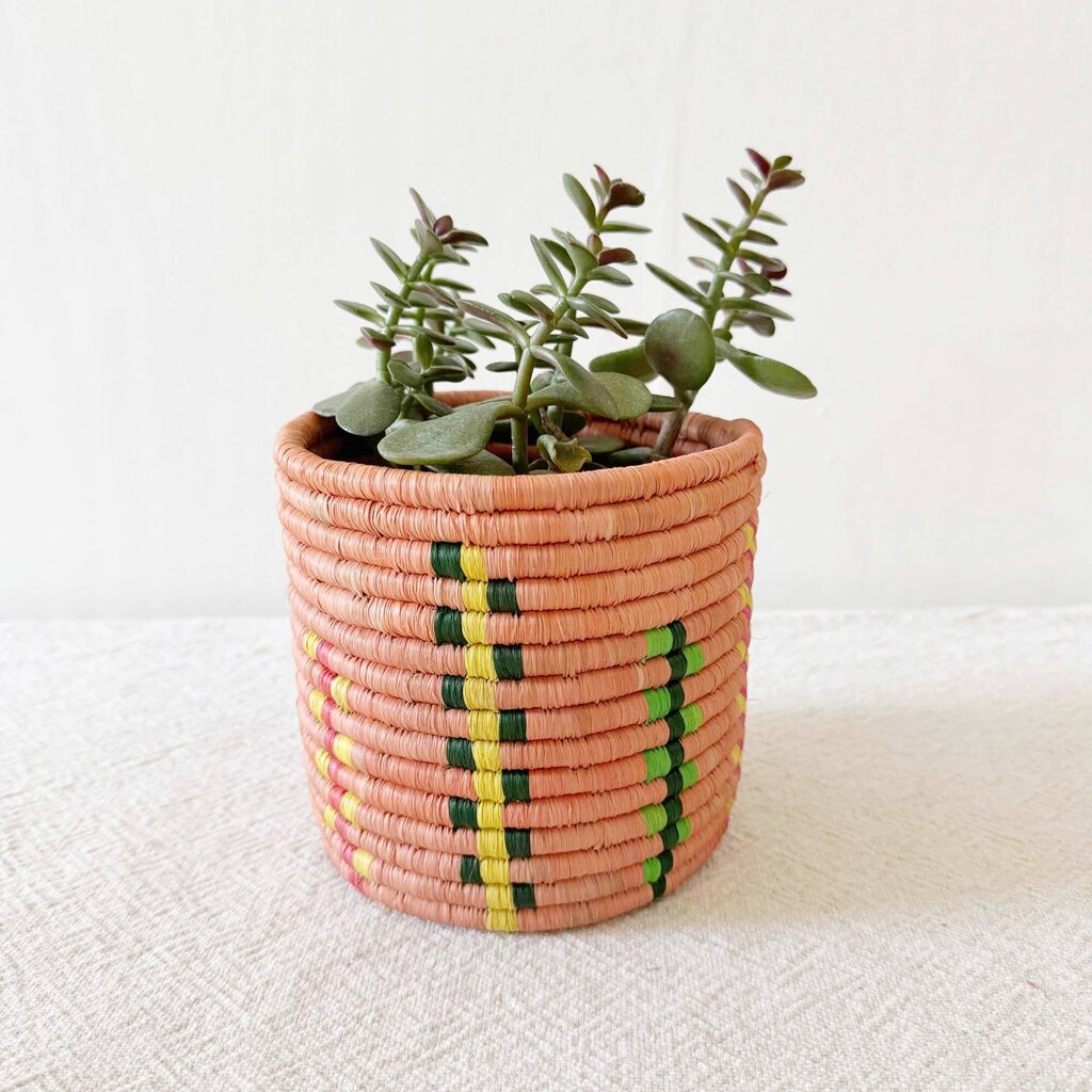 Amsha - Byungu Flora Raffia & Sweetgrass Basket - Woven in Rwanda