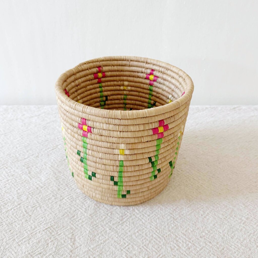 Amsha - Mera Flora Raffia & Sweetgrass Basket - Woven in Rwanda