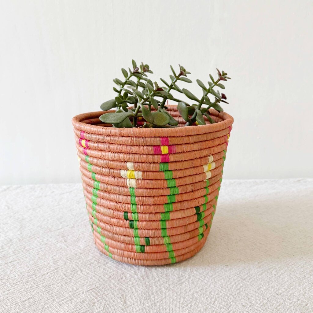 Amsha - Nsindo Flora Raffia & Sweetgrass Basket - Woven in Rwanda