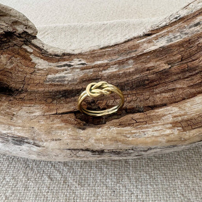 Amsha - Brass Knot Ring - Size 7