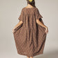 amente - Mocha Jacquard Smock Dress - Medium/Large