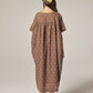 amente - Mocha Jacquard Smock Dress - Medium/Large