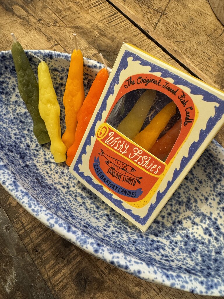 Tinned Fish - Wishy Fishies Sardine Celebratory Candles - Set of 8