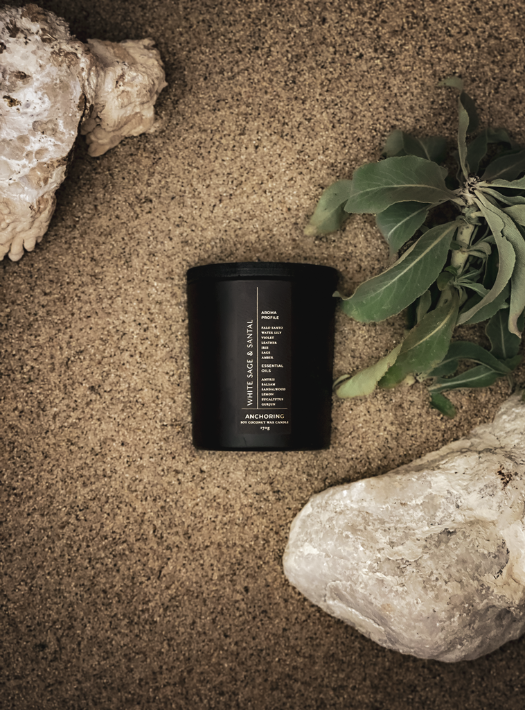 FABLERUNE - White Sage & Santal Anchoring Candle