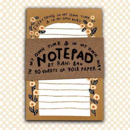 Rani Ban - In My Own Time & My Own Way Notepad