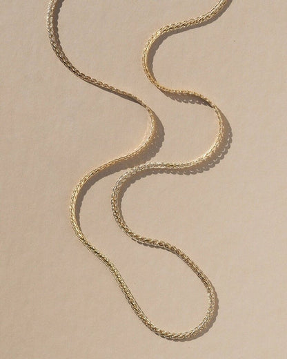 Mountainside Jewelry - Chloe Chain Necklace - 18" Long/18k Goldfill