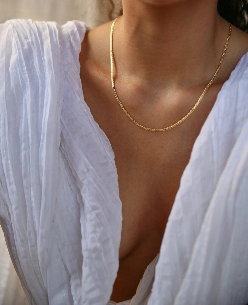 Mountainside Jewelry - Chloe Chain Necklace - 18" Long/18k Goldfill