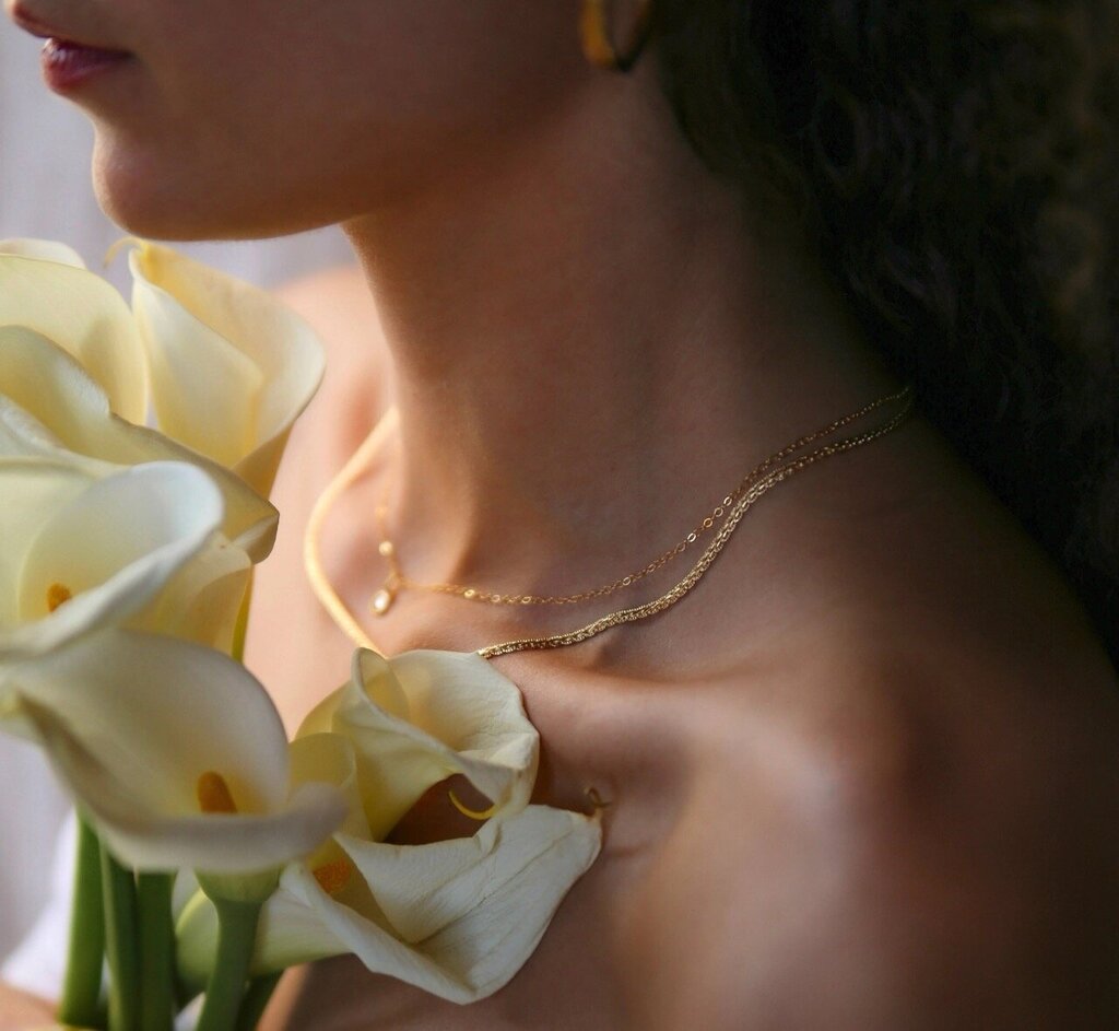 Mountainside Jewelry - Chloe Chain Necklace - 18" Long/18k Goldfill