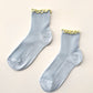 Le Bon Shoppe - Pale Blue Petite Ruffled Socks