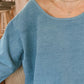 PO-EM - Indigo Handloomed Makers Top - Medium