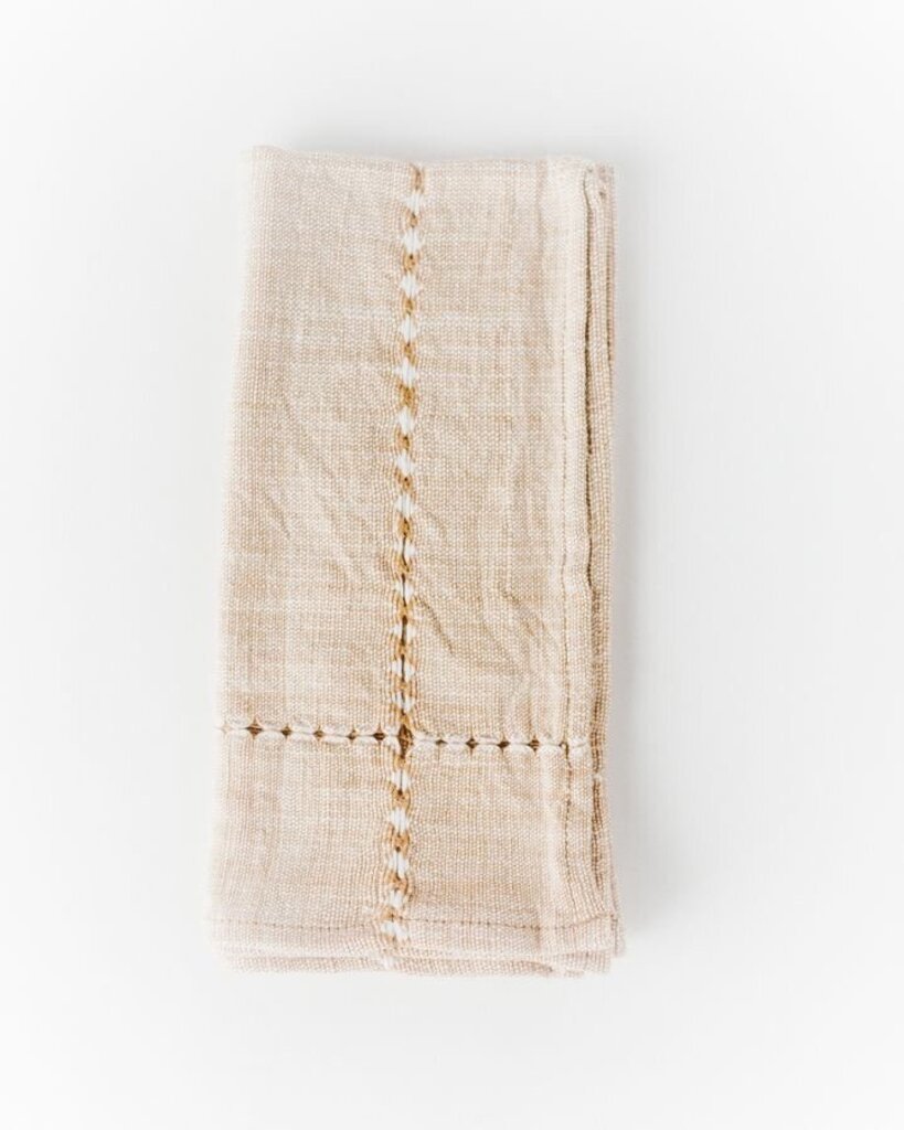 Creative Women - Ethiopian Handwoven Pulled-Cotton Textile - Beige