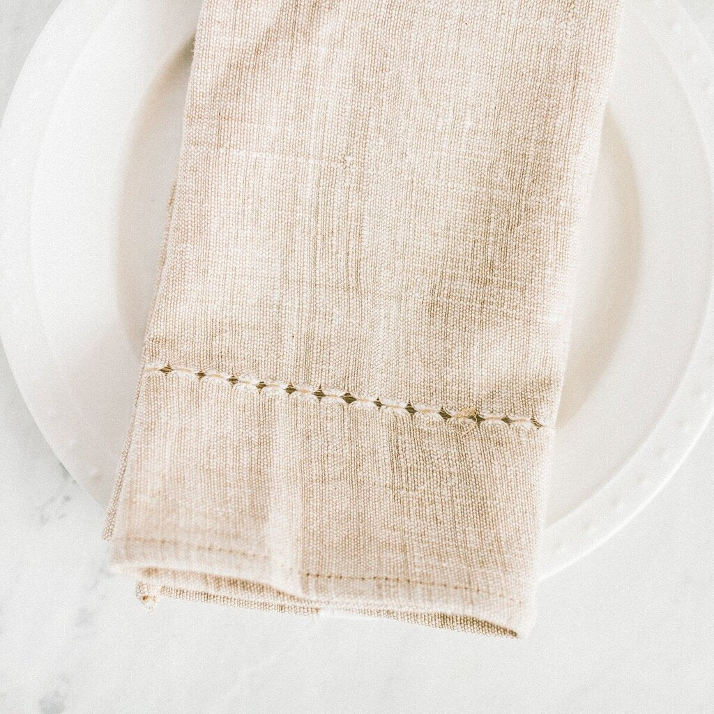 Creative Women - Ethiopian Handwoven Pulled-Cotton Textile - Beige