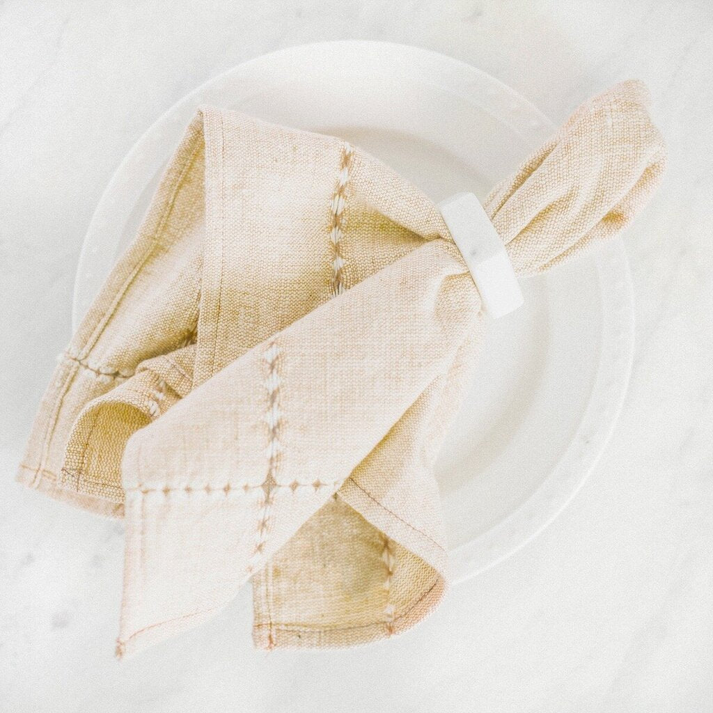 Creative Women - Ethiopian Handwoven Pulled-Cotton Textile - Beige