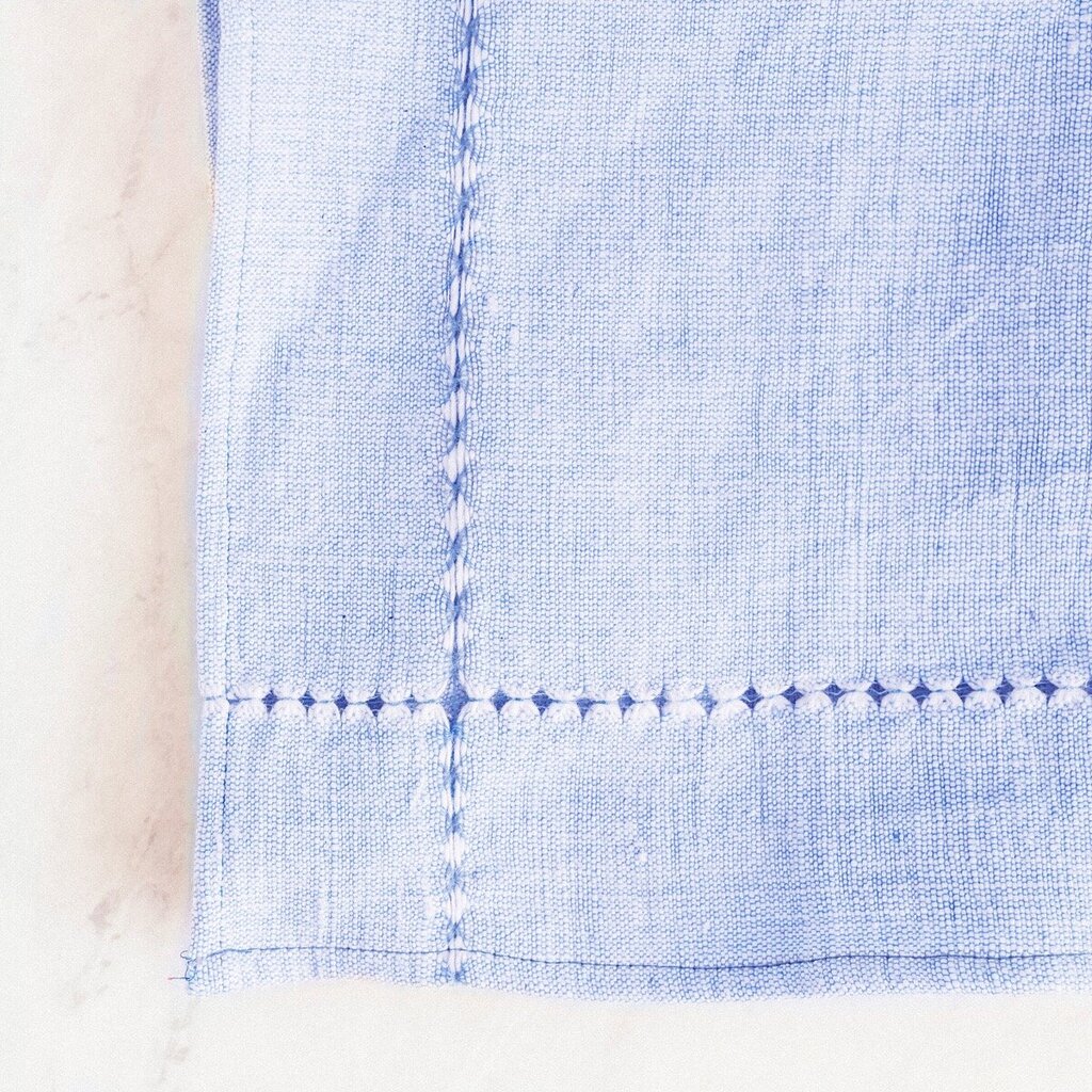 Creative Women - Ethiopian Handwoven Pulled-Cotton Textile - Sky Blue Chambray
