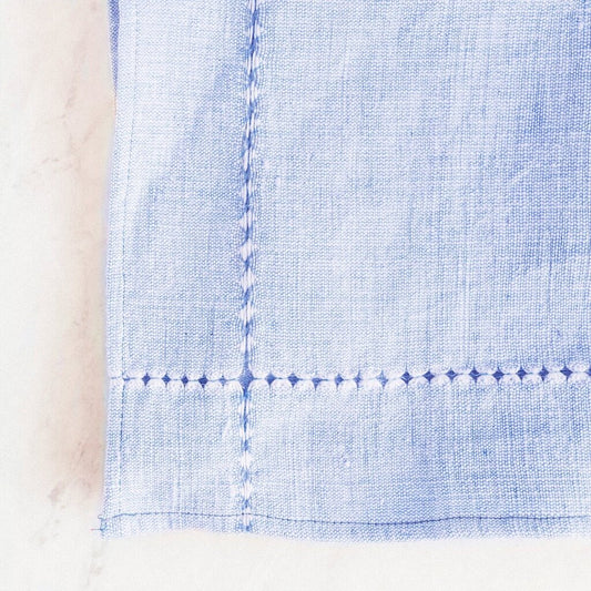 Creative Women - Ethiopian Handwoven Pulled-Cotton Textile - Sky Blue Chambray